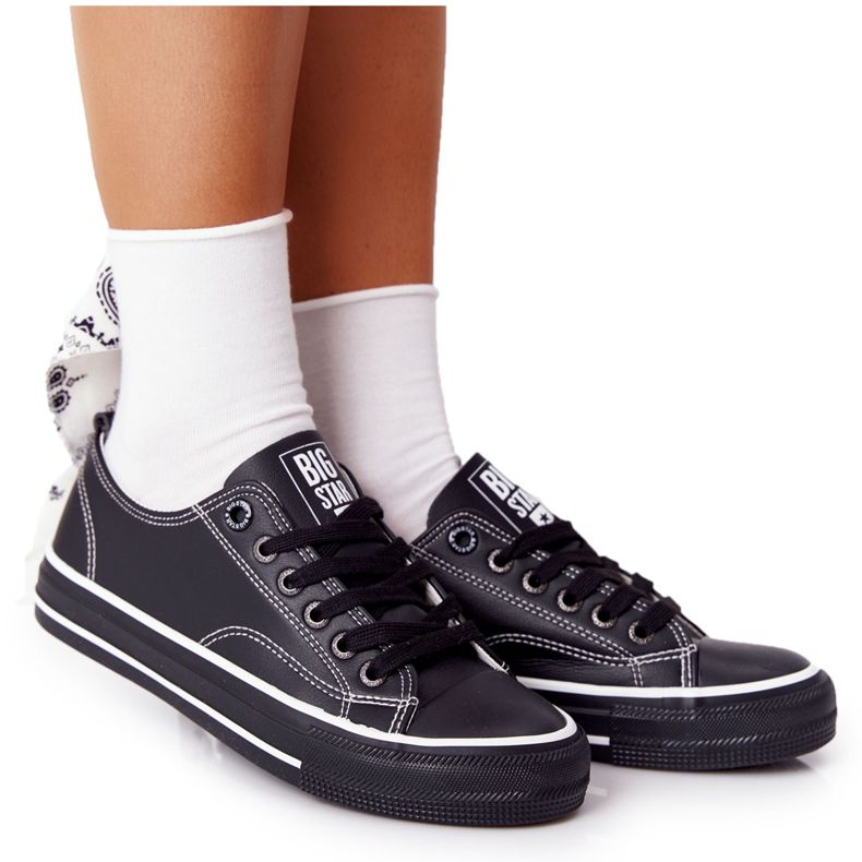 Sneakers da donna in pelle Big Star HH274145 Nere nero