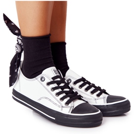 Sneakers da Donna in Pelle Big Star HH274147 Bianche e Nere bianco nero