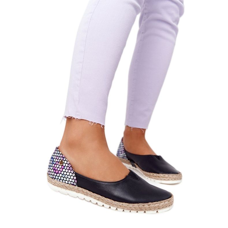 Maciejka 05056-01 Ballerine in pelle nera nero multicolore