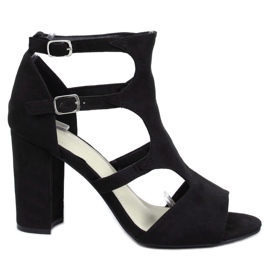 Sandali neri con tacco alto 168-231 Nero