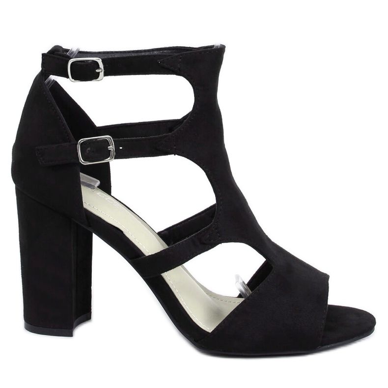 Sandali neri con tacco alto 168-231 Nero