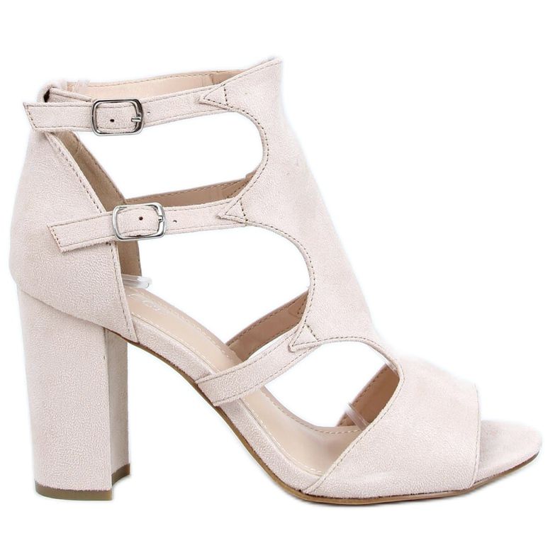 Sandali beige con tacco alto 168-231 Beige