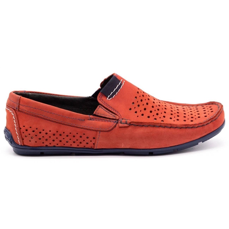 Olivier Scarpe da uomo mocassino 906 per l'estate rosso