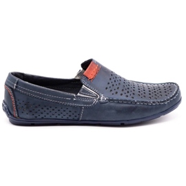 Olivier Scarpe da uomo mocassino 906 per l'estate blu navy