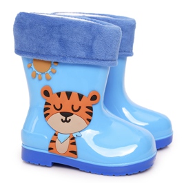 Galosce isolanti blu per bambini con tigre