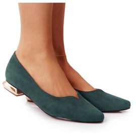Mocassini Verdi Su Tacchi Dorati Vinceza 21-10601 verde