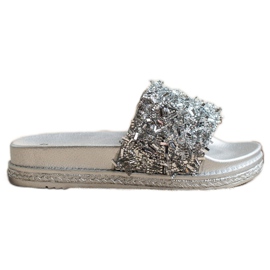 Seastar Pantofole di cristallo alla moda grigio