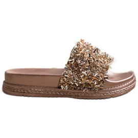 Seastar Pantofole di cristallo alla moda d'oro