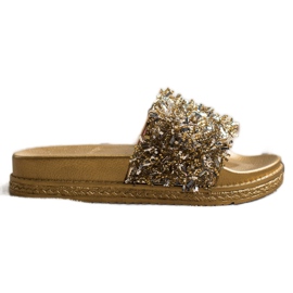 Seastar Pantofole di cristallo alla moda d'oro