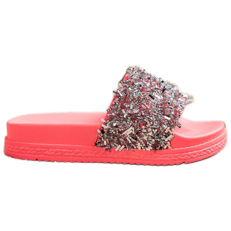 Seastar Pantofole di cristallo alla moda rosso rosa