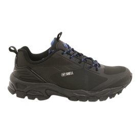 American Club Scarpe sportive allacciate ADI American soft-shell impermeabile HL17 nero blu