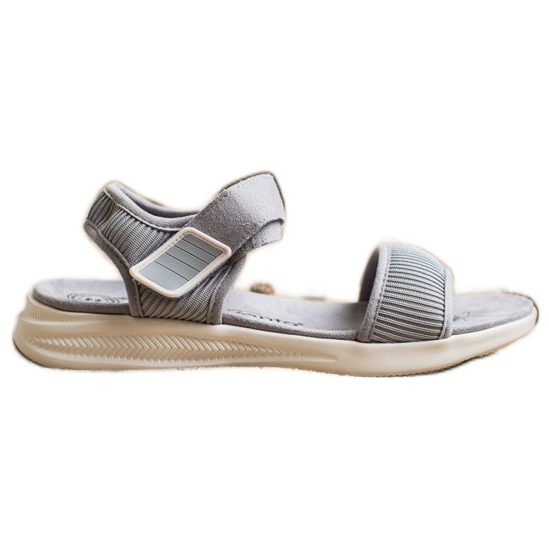 Evento Sandali Comodi Con Velcro 20SD88-2022 grigio