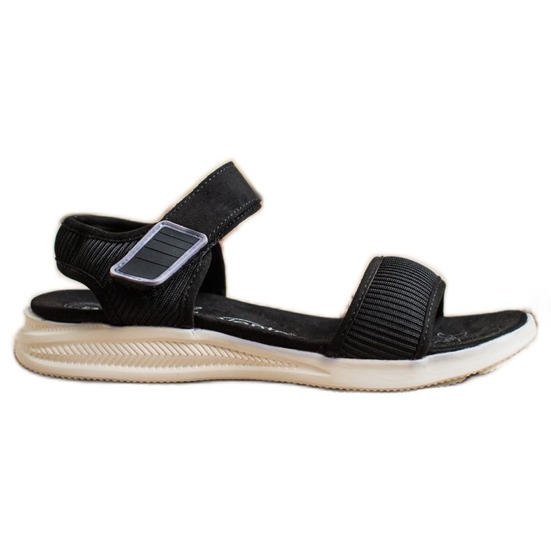 Evento Sandali Comodi Con Velcro nero