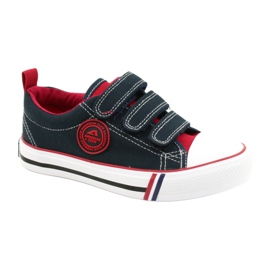 Scarpe da ginnastica con velcro per bambini American Club LH61 Blu marino