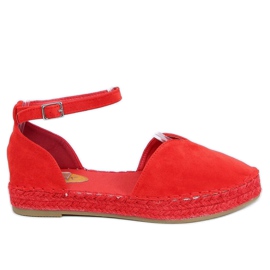 Espadrillas da donna con taglio rosso 1219 Red