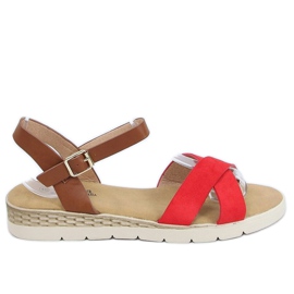 Sandali rossi da donna 1031-15 Rosso marrone