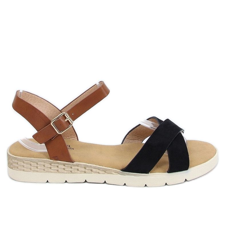 Sandali neri da donna 1031-15 Nero marrone