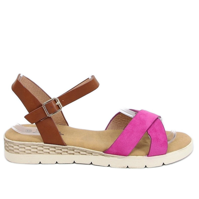 Sandali rosa da donna 1031-15 Fushia marrone