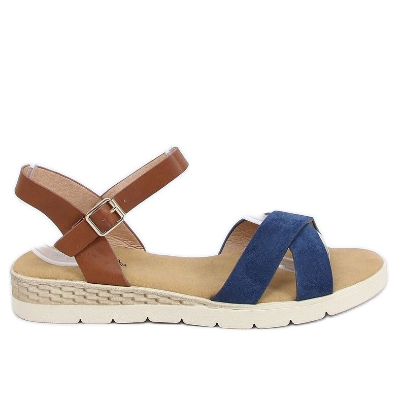 Sandali donna blu navy 1031-15 Blu marrone