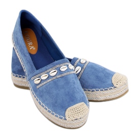 Espadrillas blu con conchiglie 6771 Blue