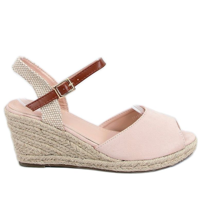 Espadrillas open toe beige 77-207 Nude marrone