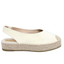 Espadrillas gialle con tacco aperto, giallo M-518 Giallo