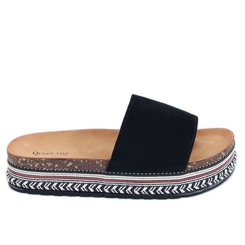 Pantofole in sughero nere 218-211 Nere nero