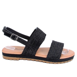 Nero WL1593 Sandali intrecciati neri