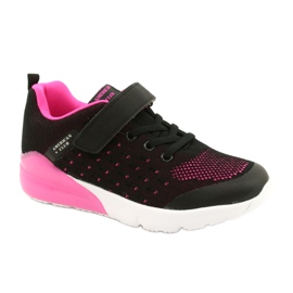 American Club Scarpe sportive da ragazza con velcro RL11 Nere / Rosa nero