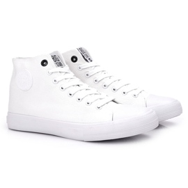 Sneakers alte classiche da uomo Big Star FF174551 bianche bianco