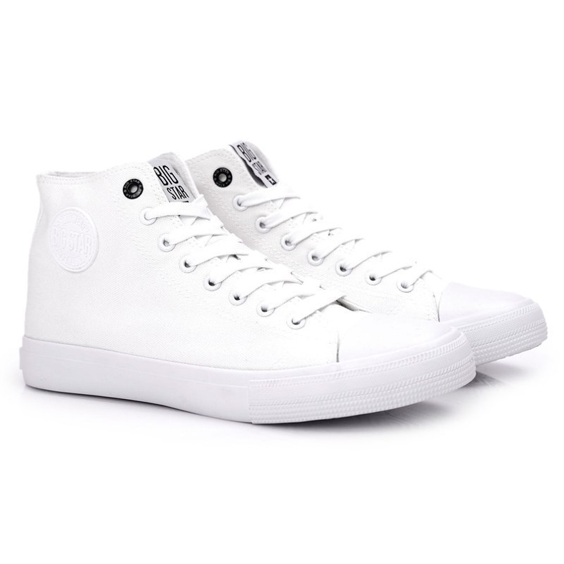 Sneakers alte classiche da uomo Big Star FF174551 bianche bianca