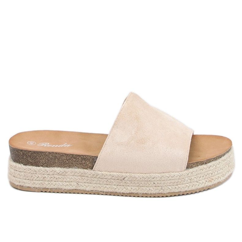 Pantofole espadrillas beige 10-215 Beige