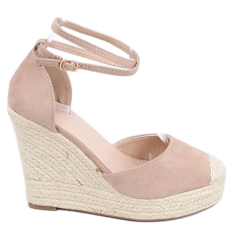 Espadrillas su zeppa beige 3010 Beige