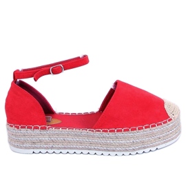 Espadrillas, sandali rossi 2138 Red rosso