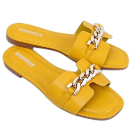 Giallo HY23-01 Pantofole gialle con catena