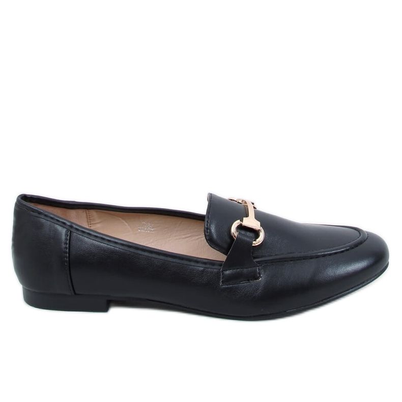 Nero Mocassini neri da donna T392 Black