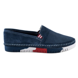 ARTIKER Slip in pelle sulla piattaforma blu navy blu