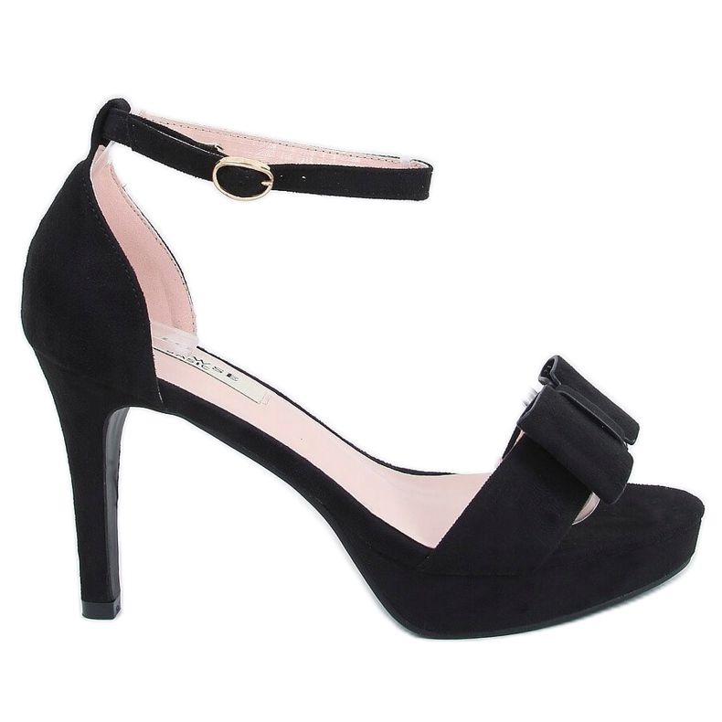 Nero 9R32 Sandali neri con plateau