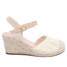Espadrillas su zeppa beige DZ8006 Beige écru