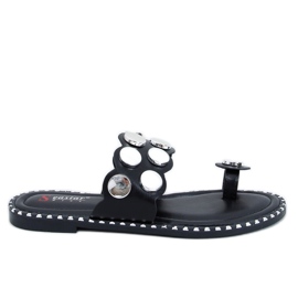 Black SK78P Infradito nere nero argento