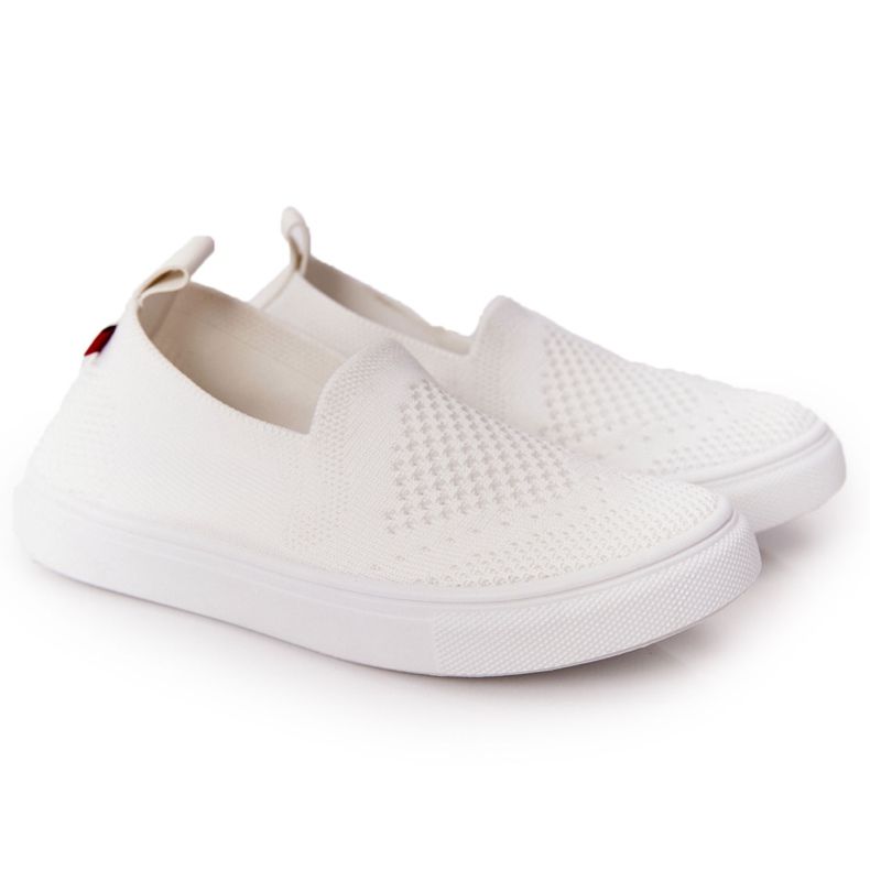 Sneakers Slip-On Big Star HH374105 per bambini bianche bianca