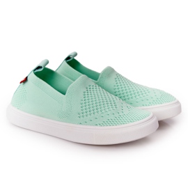 Sneakers Slip-On Big Star HH374101 per bambini Mint Slip-On verde