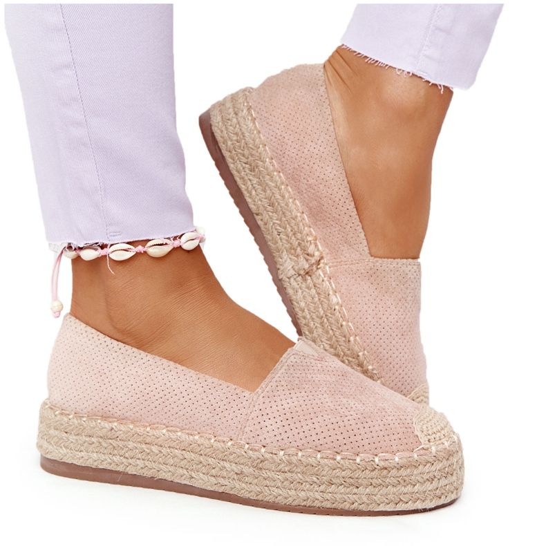 Espadrillas On The Straw Platform Beige Highway