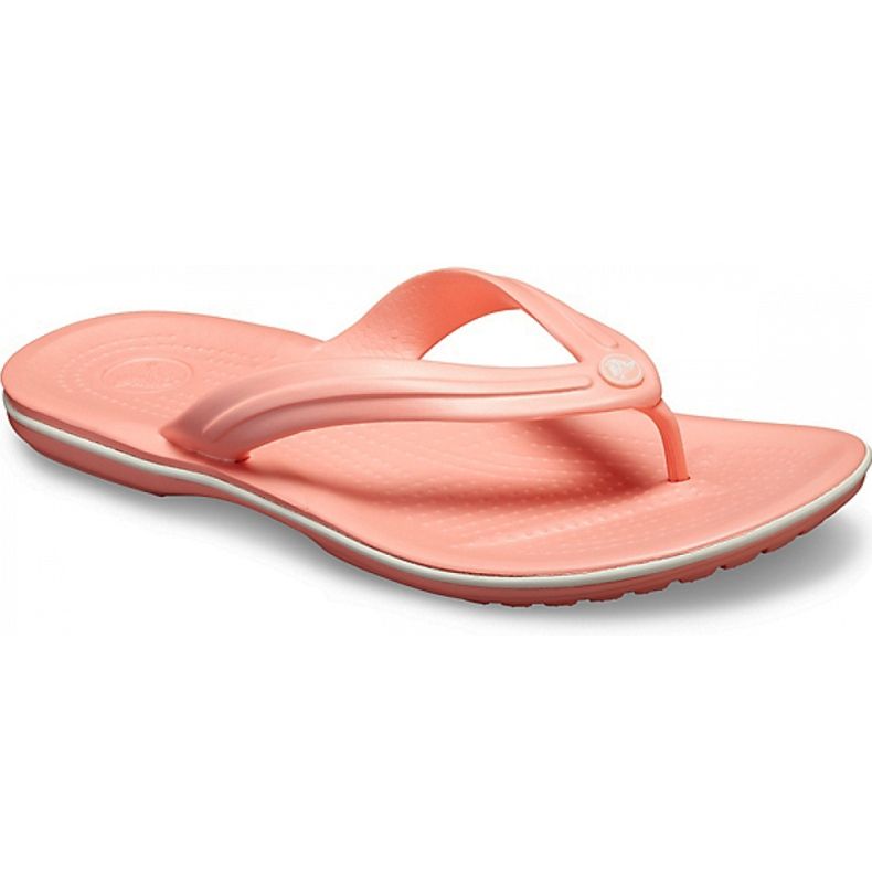 Pantofole da donna Crocs Crocband Flip rosa chiaro e bianco 11033 6KP