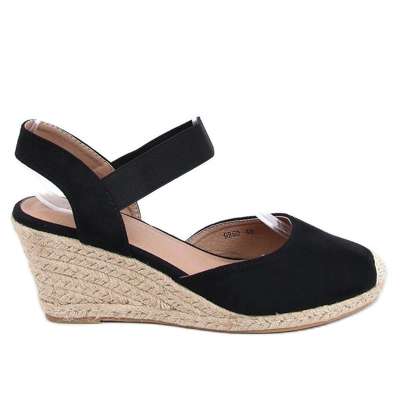 Espadrillas nere su zeppe 9R50 Black nero