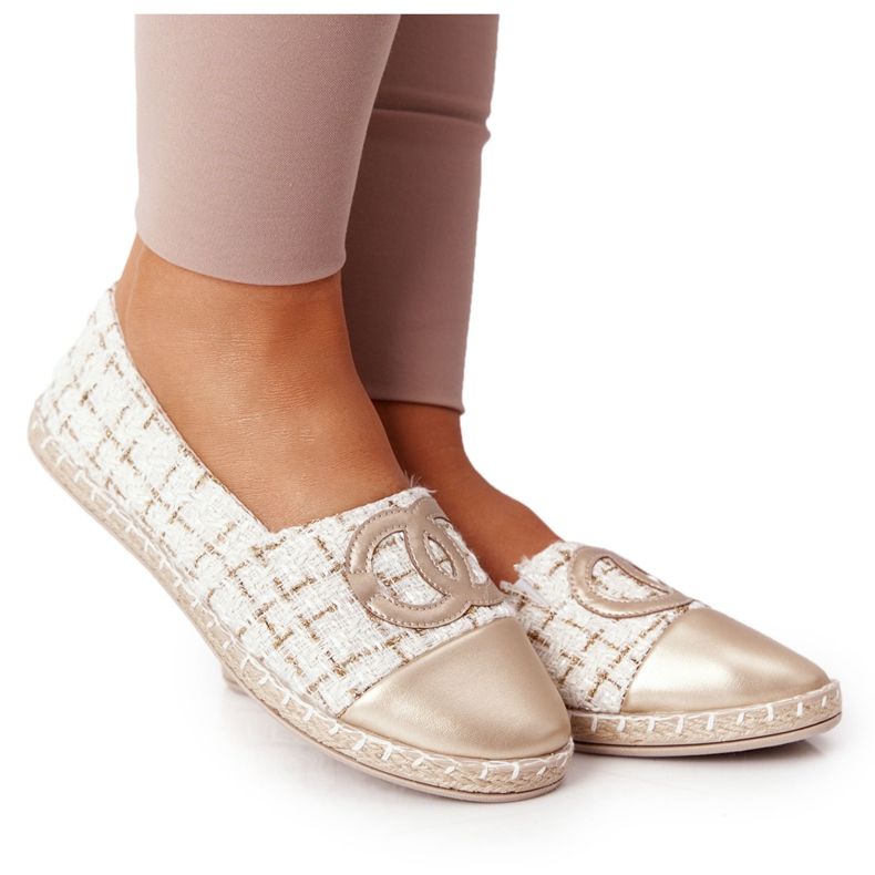 EVE Eleganti espadrillas dorate da donna Be My Love beige