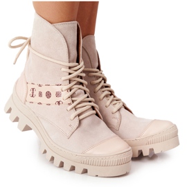Stivali scamosciati Workery Lewski Shoes 2942-0 Light Beż beige