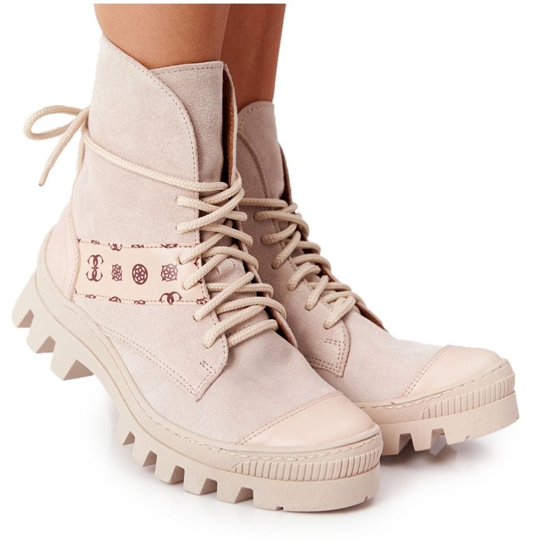 Stivali scamosciati Workery Lewski Shoes 2942-0 Light Beż beige