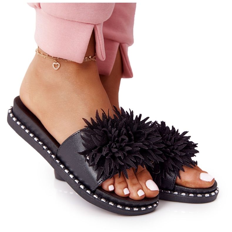 Vinceza 20-30101 Ciabatte In Gomma Nere Con Getti nero