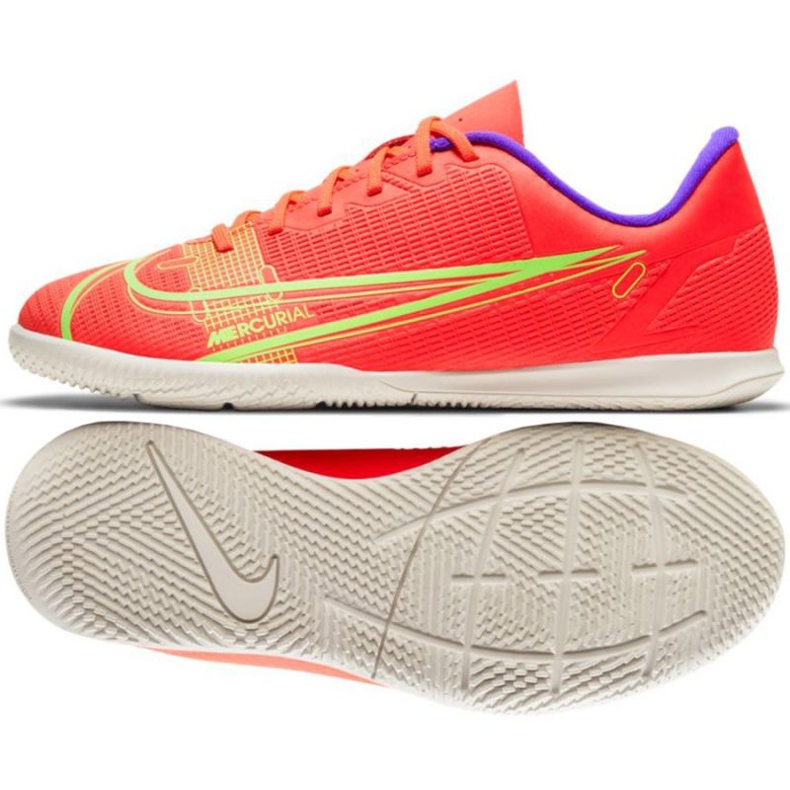 Scarpa da calcio Nike Mercurial Vapor 14 Club Ic Jr CV0826 600 multicolore arance e rossi